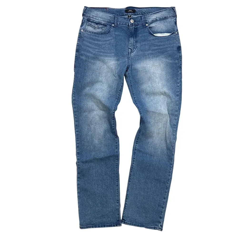 Men’s True Religion Blue denim jeans Ricky Relaxed straight 34x34 flap pocket